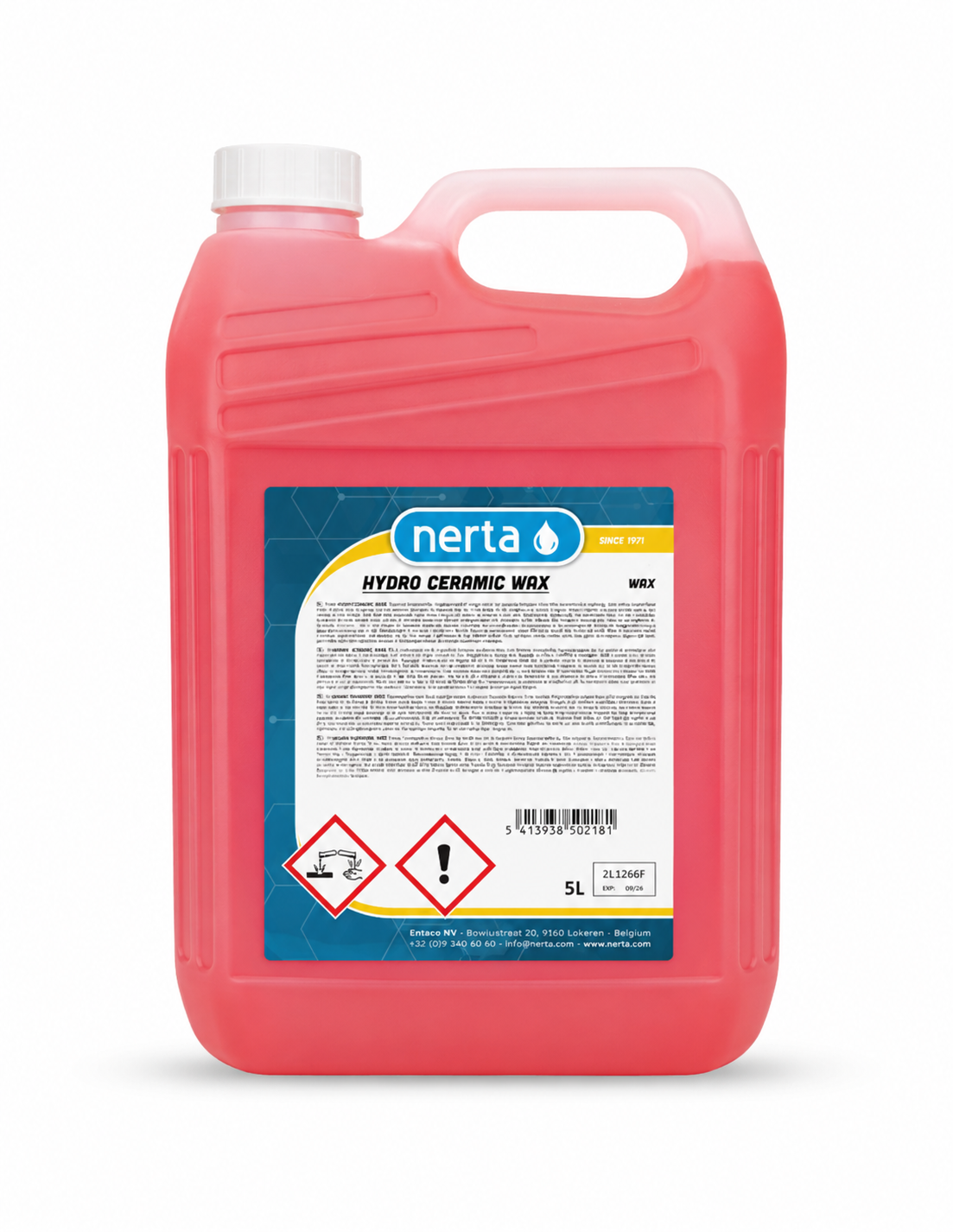 Nerta Hydro Ceramic Wax 5 litre concentrate for professional ceramic paint protection and water-repellent finish