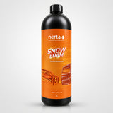 Nerta Snow Foam 1L black bottle with an orange label on a light background
