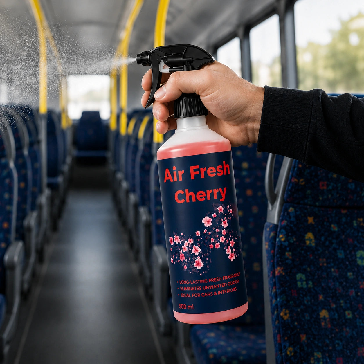 Air Fresh Cherry ready-to-use interior air freshener, bottle detail