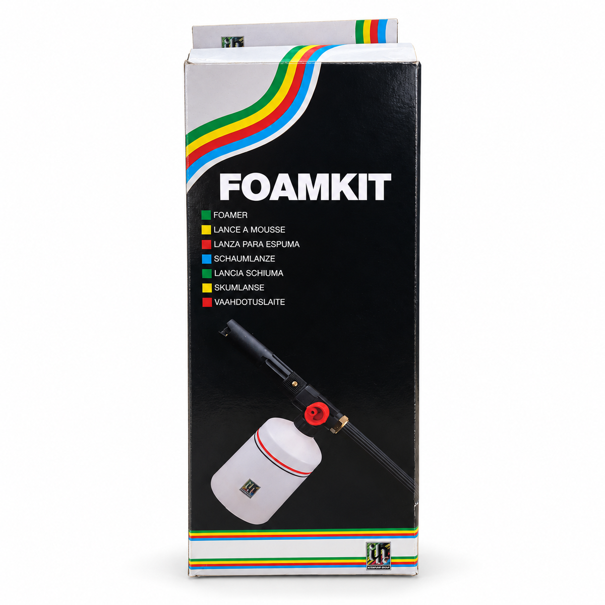 Interpump Group FOAMKIT foam lance box showing the product and original packaging