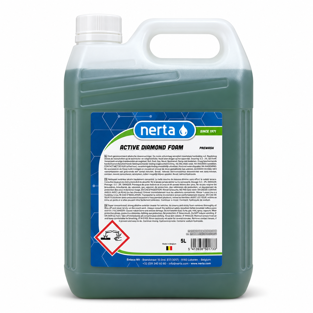Nerta Active Diamond Foam in a 5 litre container on a white background