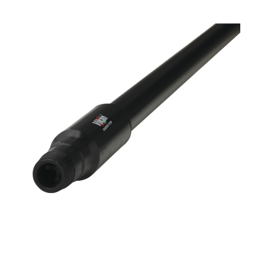 Vikan 1560mm Ø25mm wooden handle 292515552 full length view in black finish