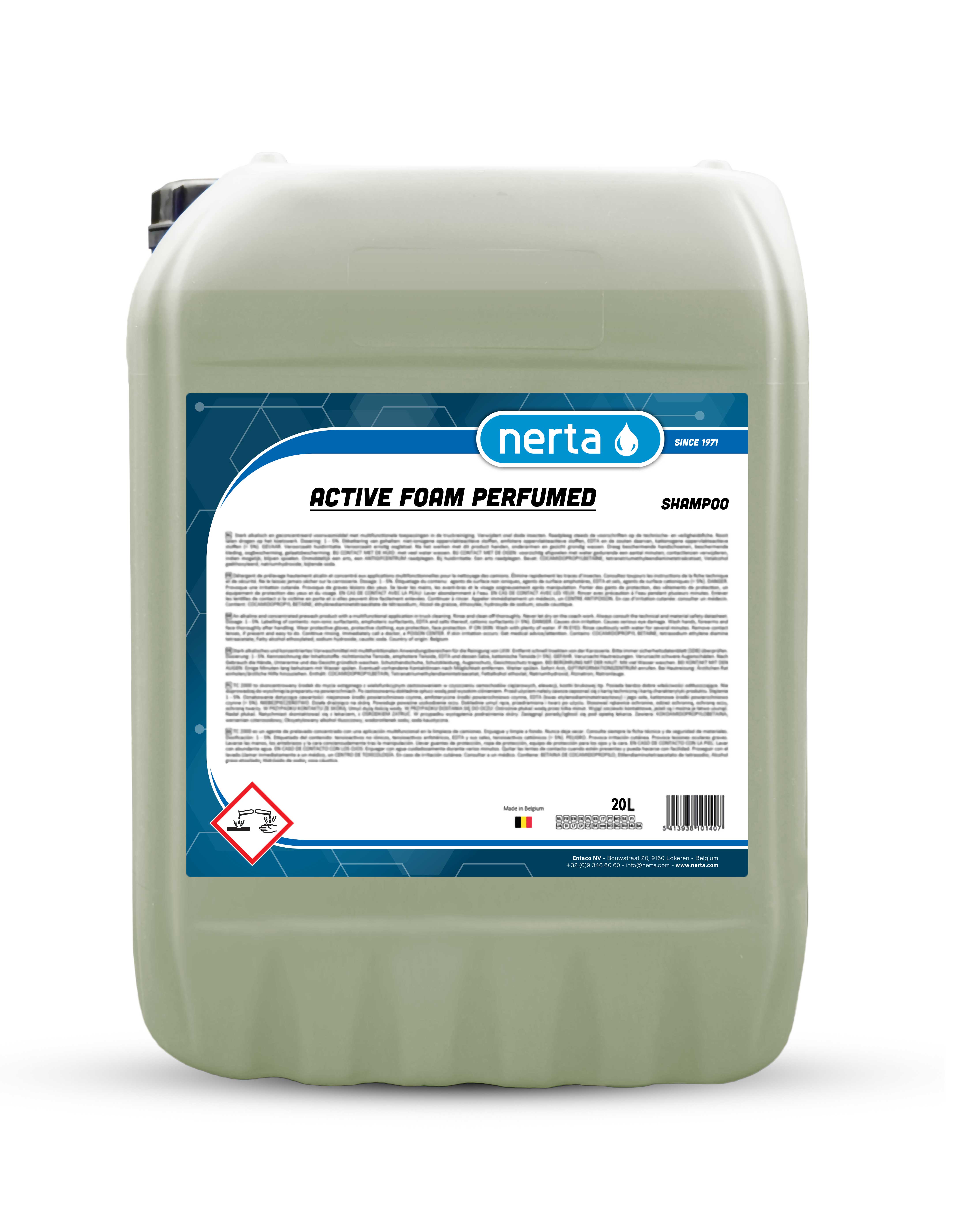 Nerta Active Foam Perfumed – pH-neutral concentrated snow foam pre-wash with coconut scent for cars, vans and fleets
