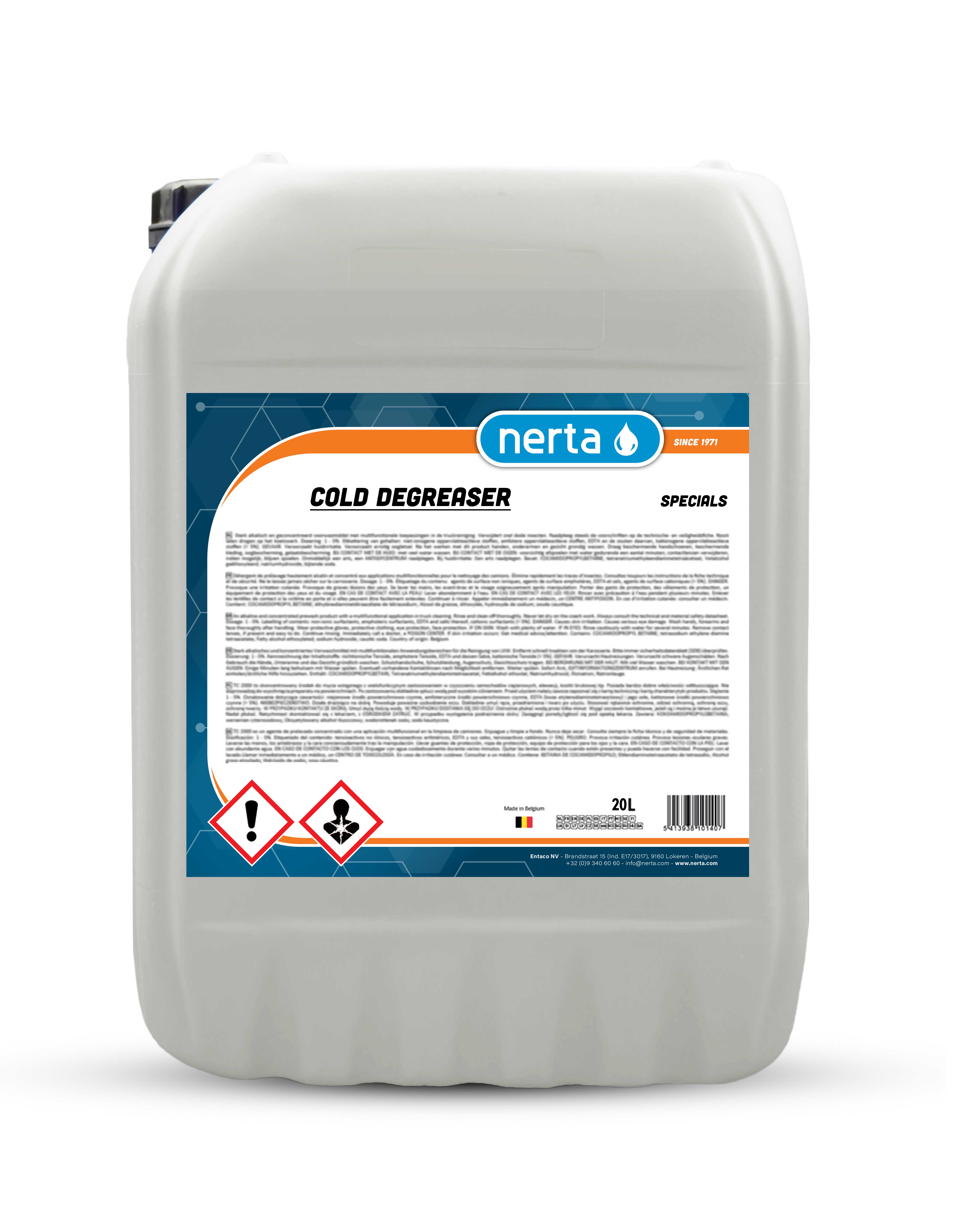 Nerta Cold Degreaser solvent-based cold degreaser bottle for engines and parts