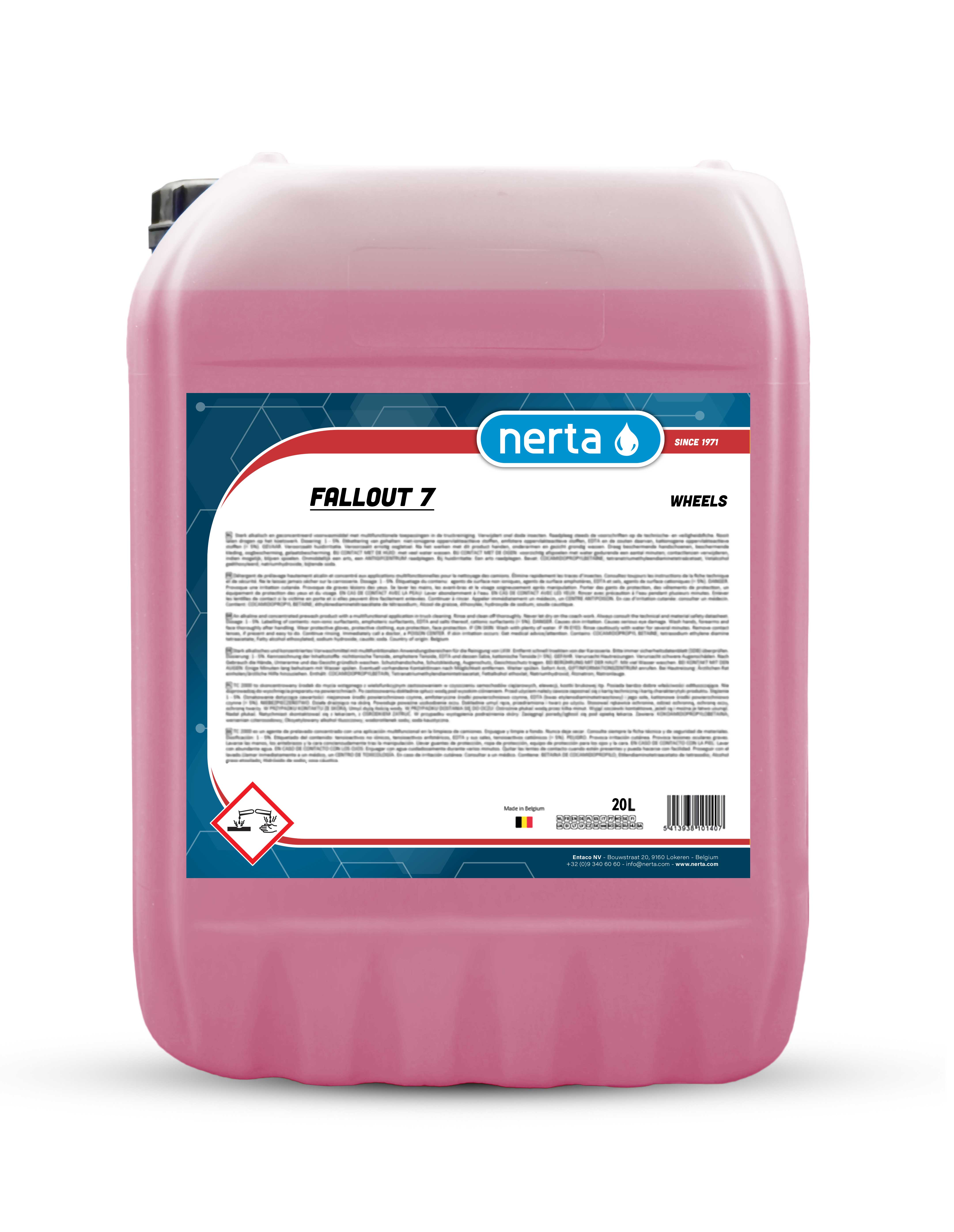 Nerta Fallout 7 iron contamination remover bottle with colour change technology