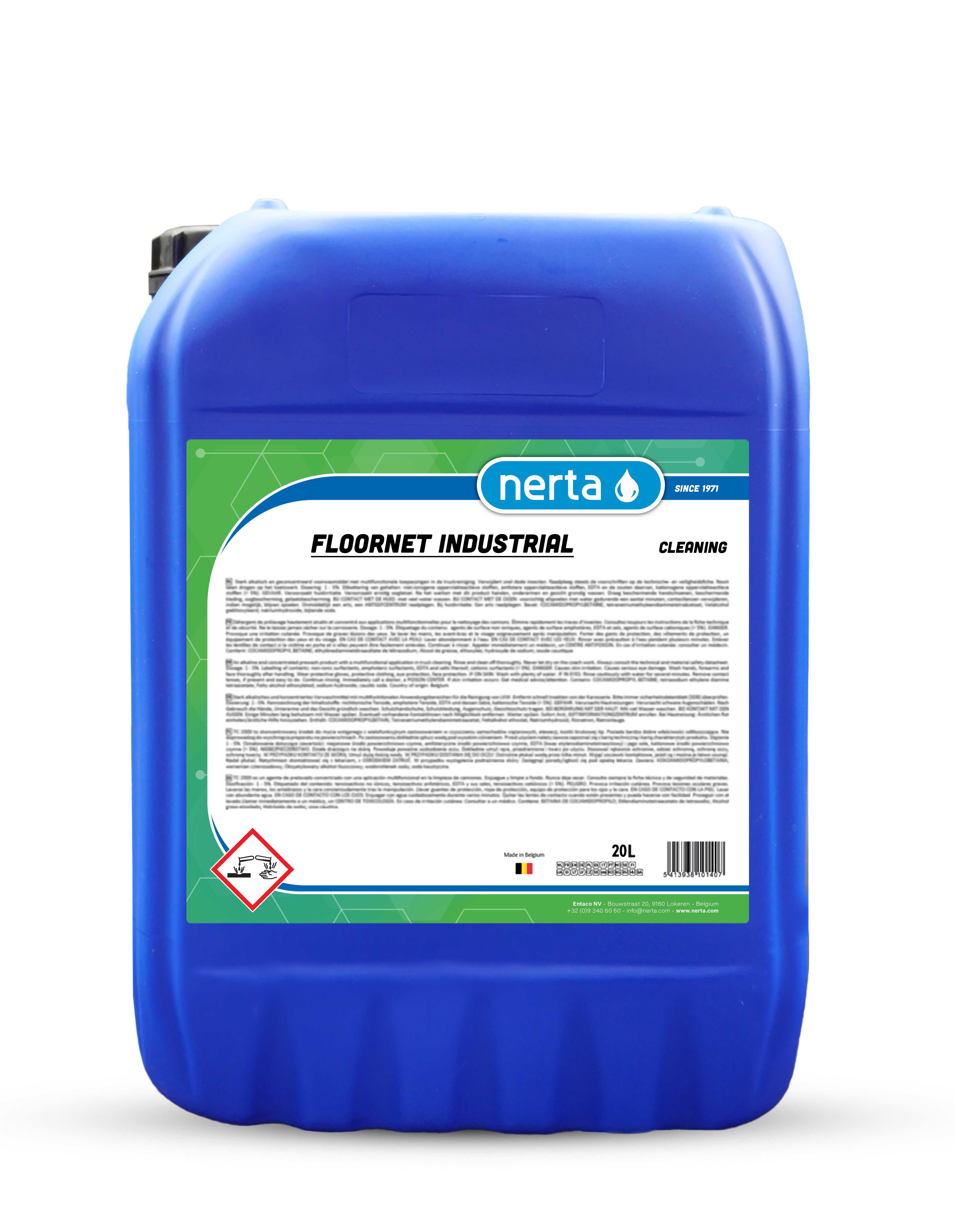 Nerta Floornet Industrial heavy duty industrial floor cleaner concentrate bottle