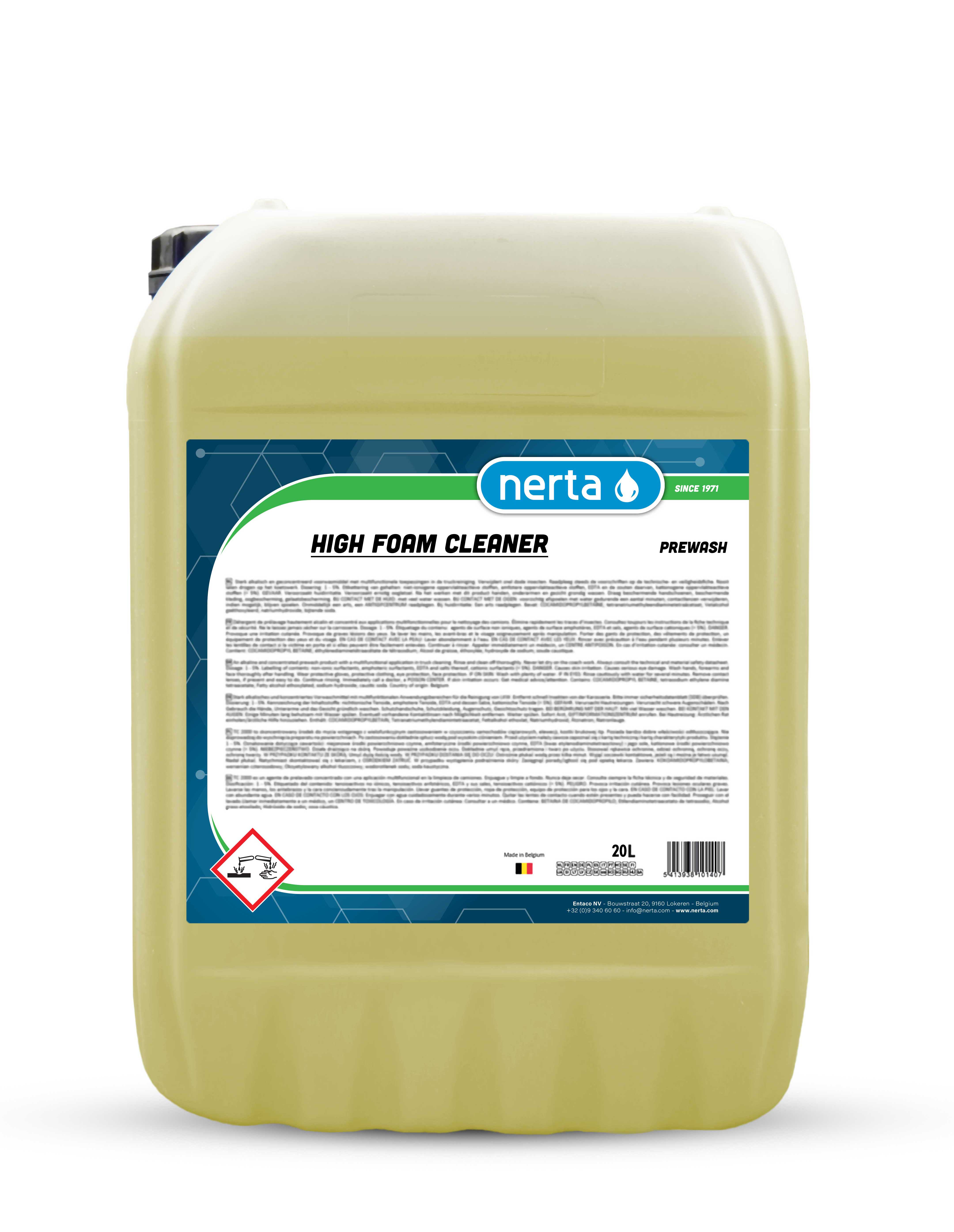 Nerta High Foam Cleaner high-cling foam pre-wash concentrate bottle for vehicles