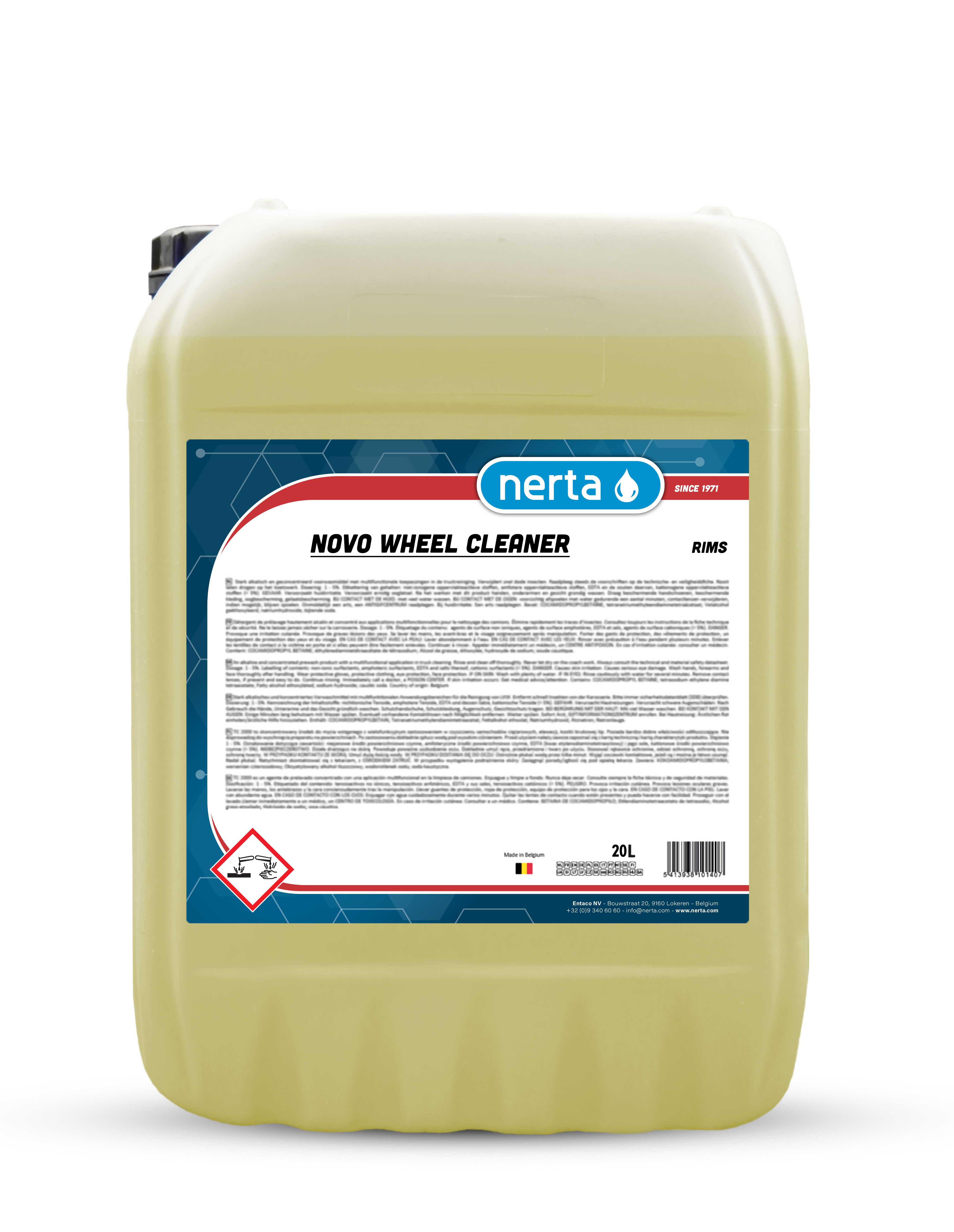 Nerta Novo Wheel Cleaner acid-free wheel cleaner bottle for alloy wheels