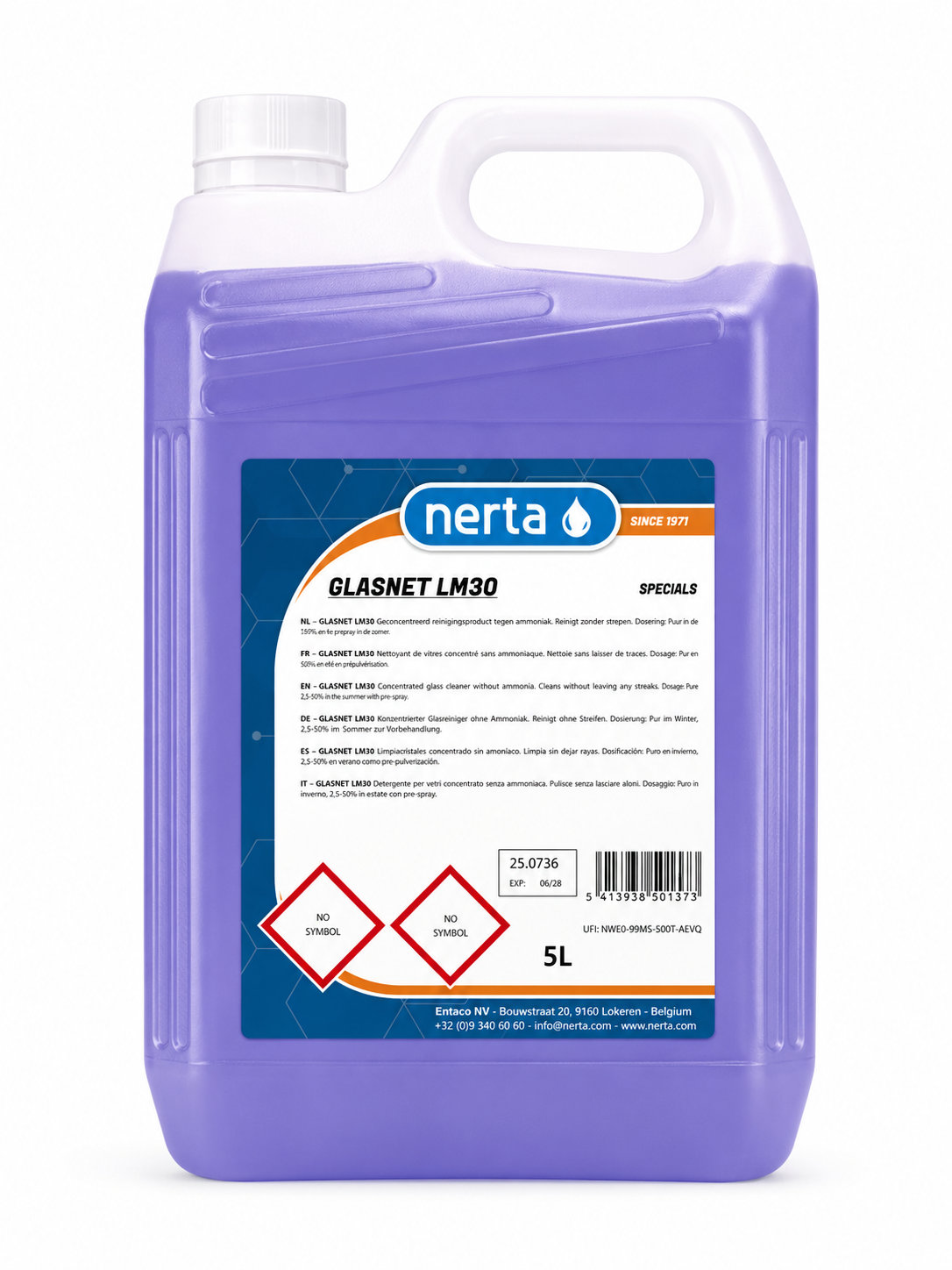 Nerta Glas-Net LM 30 professional glass cleaner concentrate bottle for windows