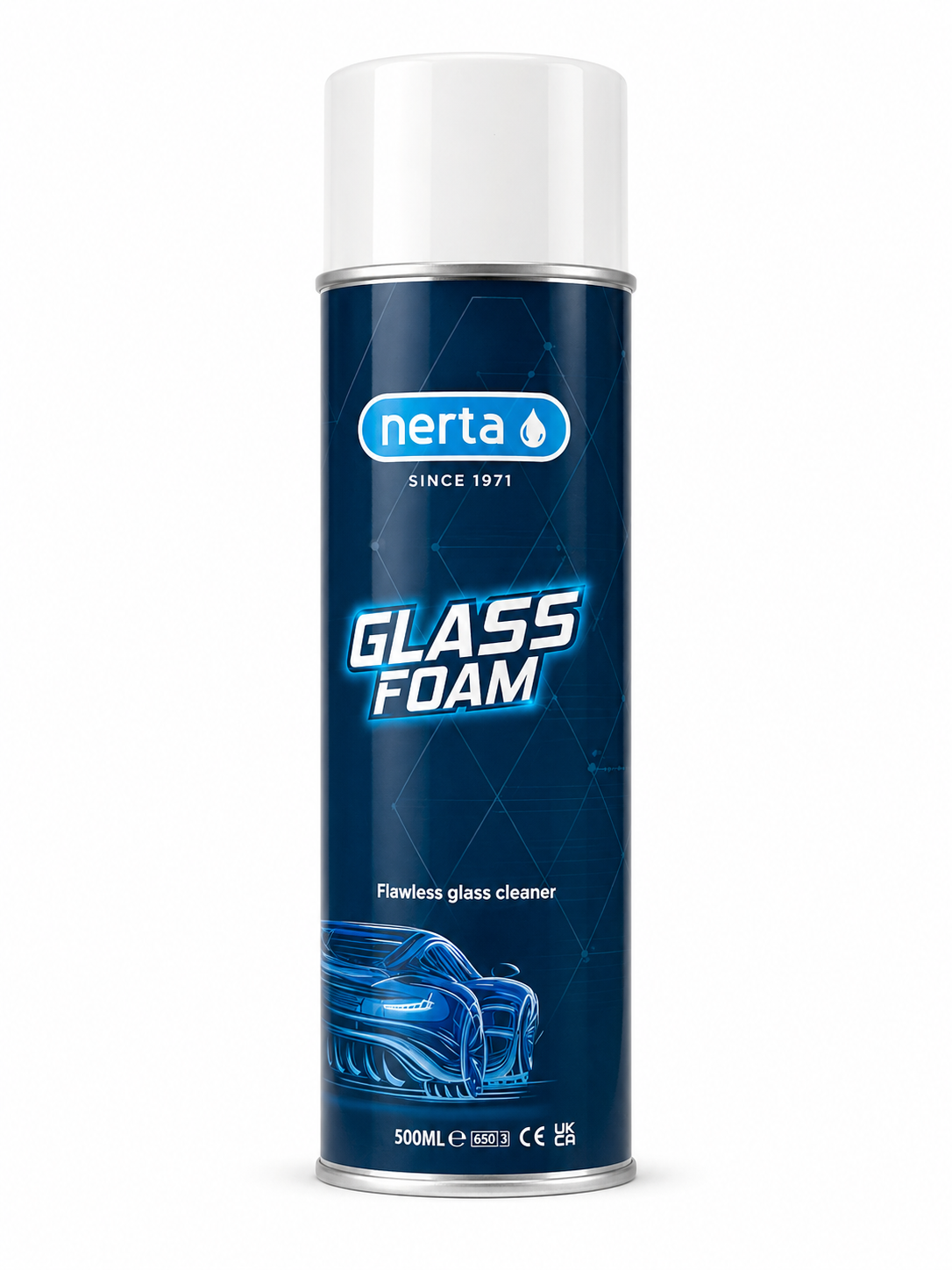 Nerta Glass Foam high-cling foaming glass cleaner bottle for vehicle windscreens