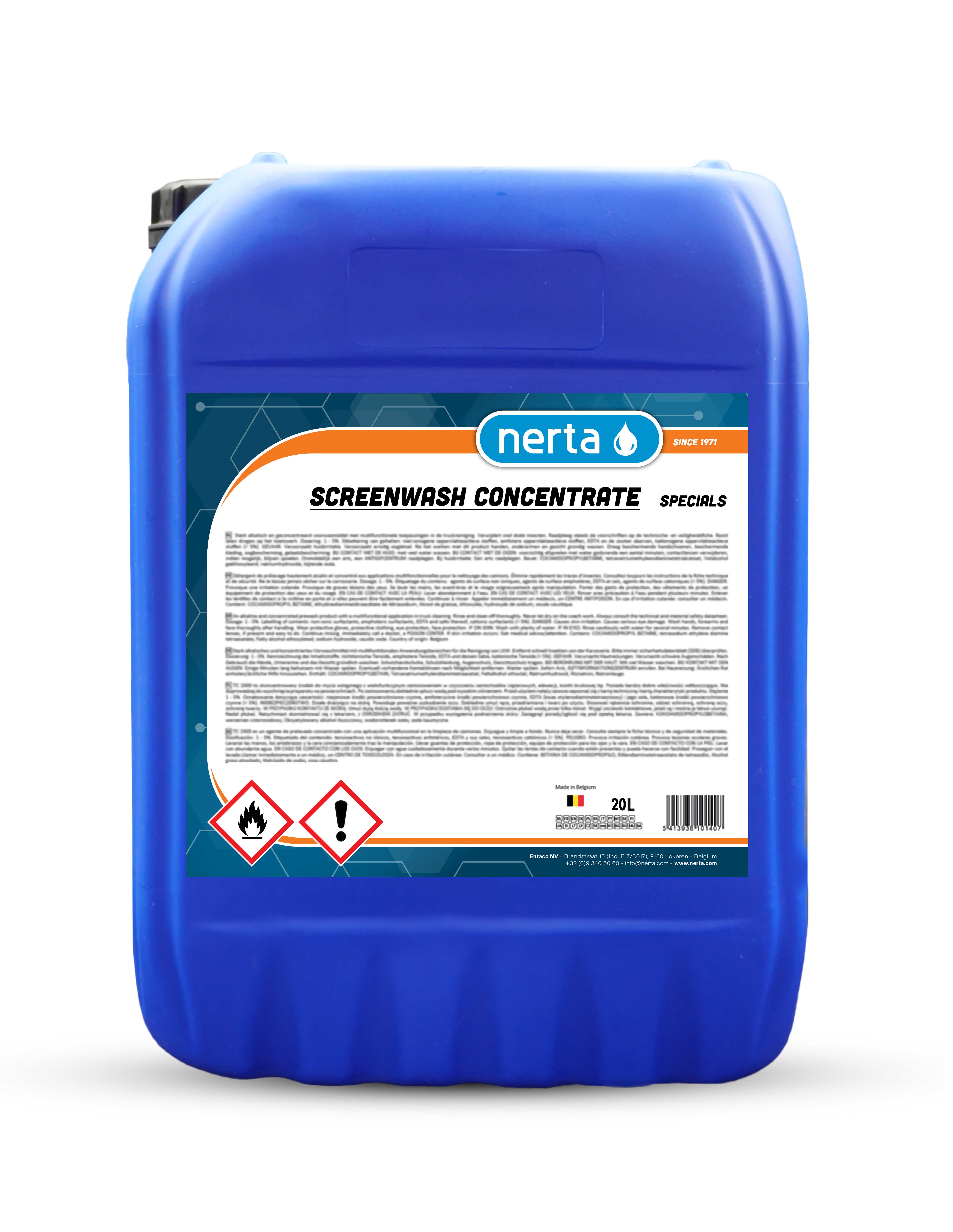 Nerta Screenwash Concentrate windscreen washer fluid concentrate bottle for cars