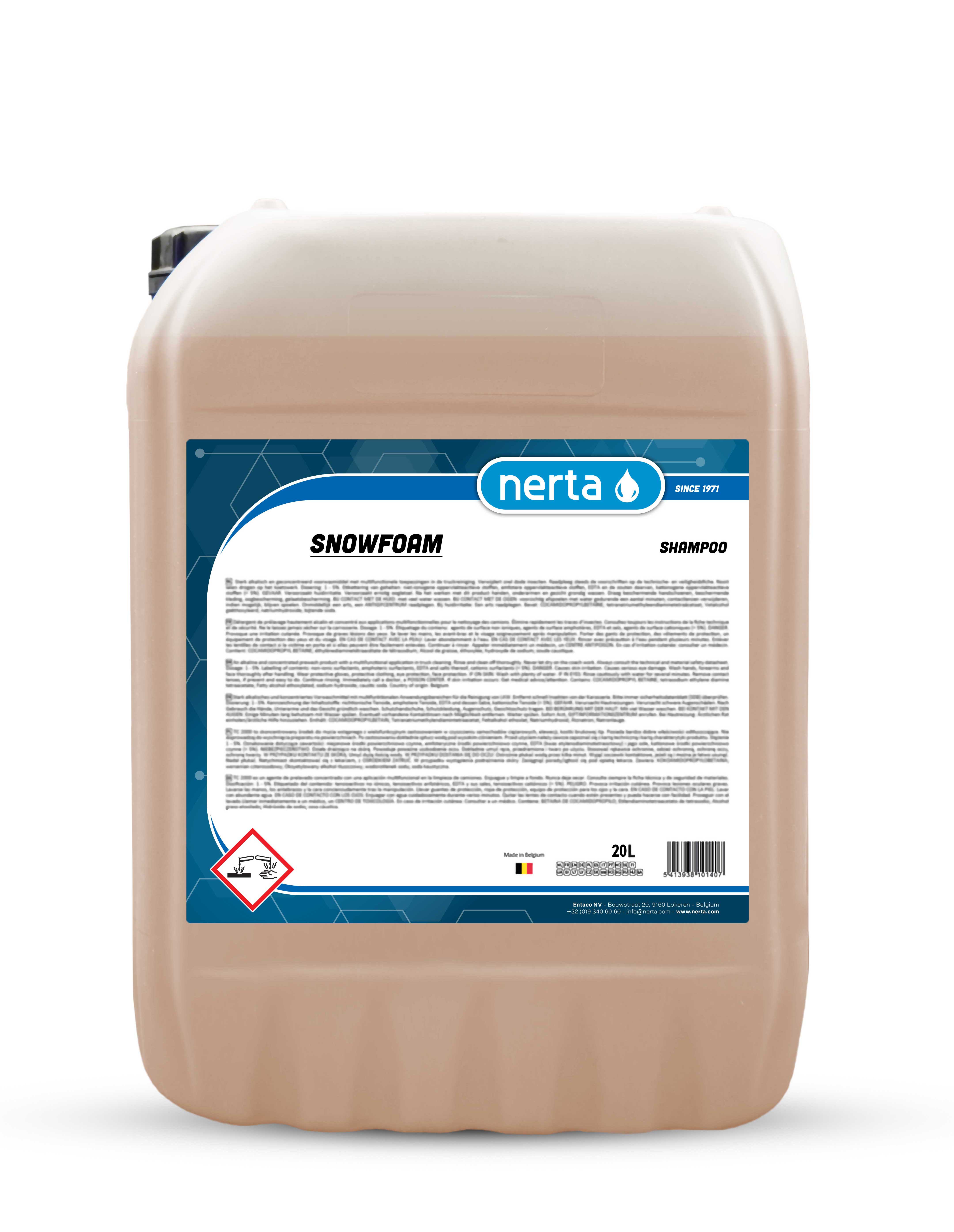 Nerta Snowfoam classic high-foaming pre-wash snow foam concentrate bottle