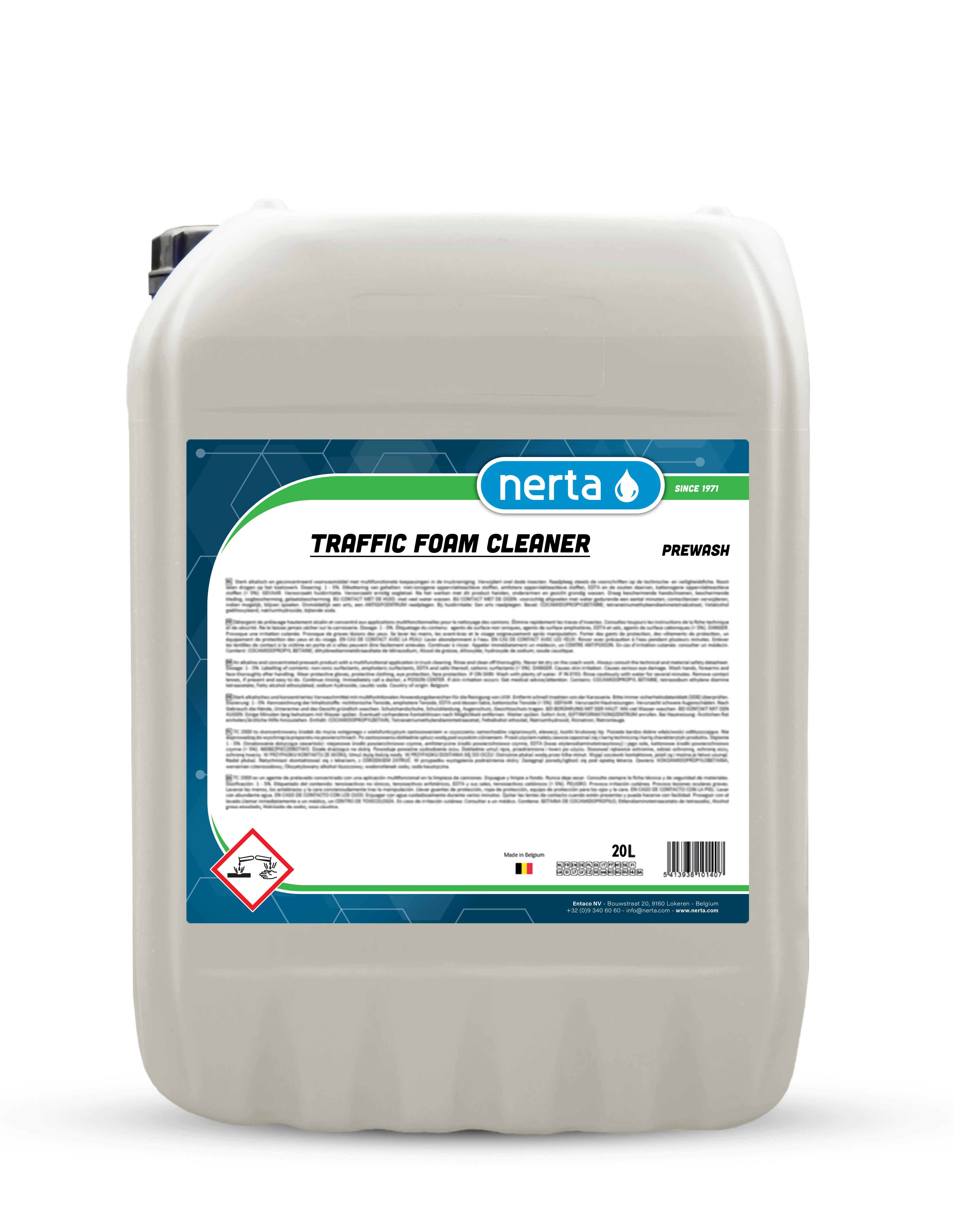 Nerta Traffic Foam Cleaner heavy traffic film foam pre-wash concentrate bottle