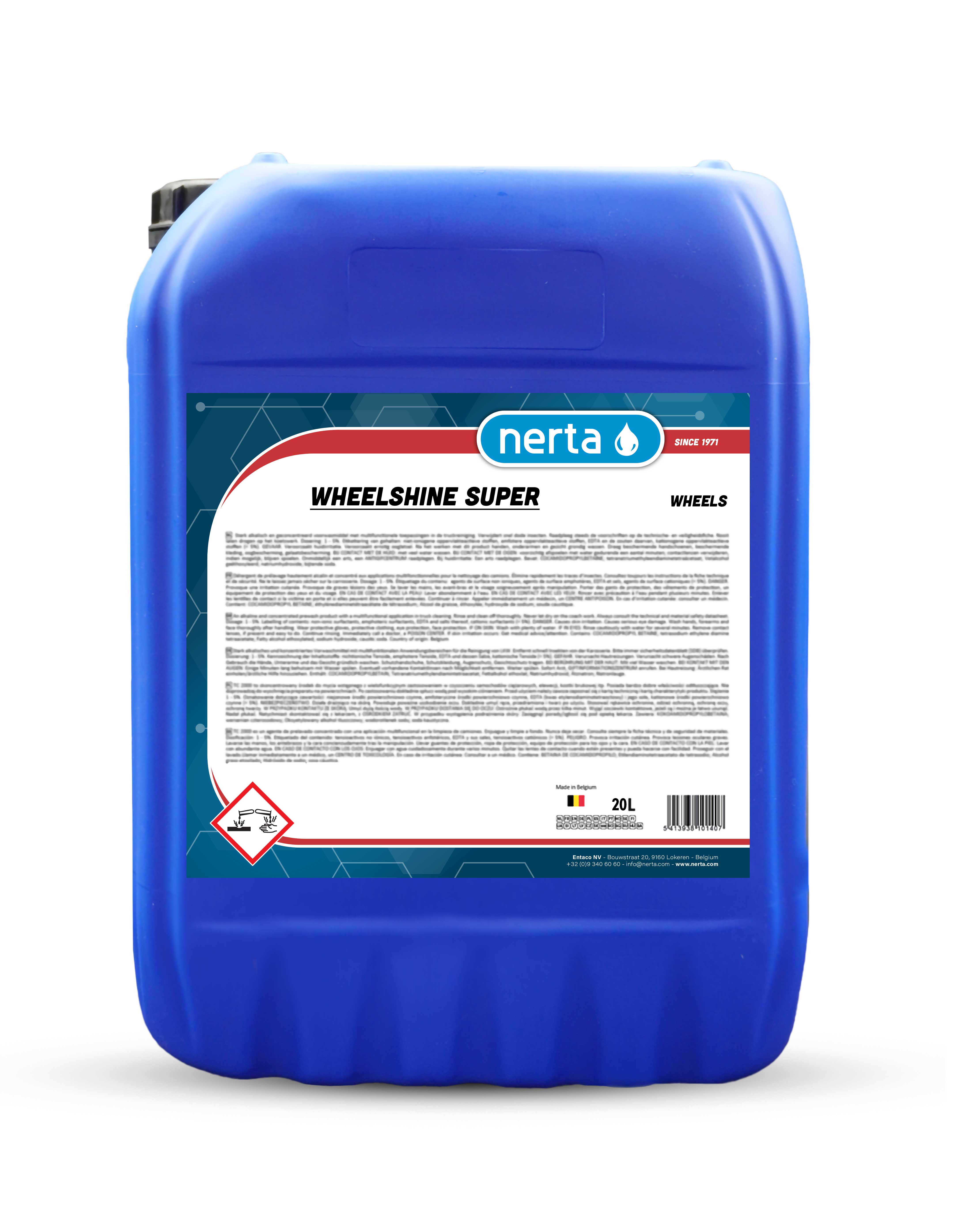 Nerta Wheel Shine Super premium acid-free wheel cleaner concentrate bottle