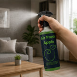 Air Fresh Apple 500ml car air freshener spray, label close-up