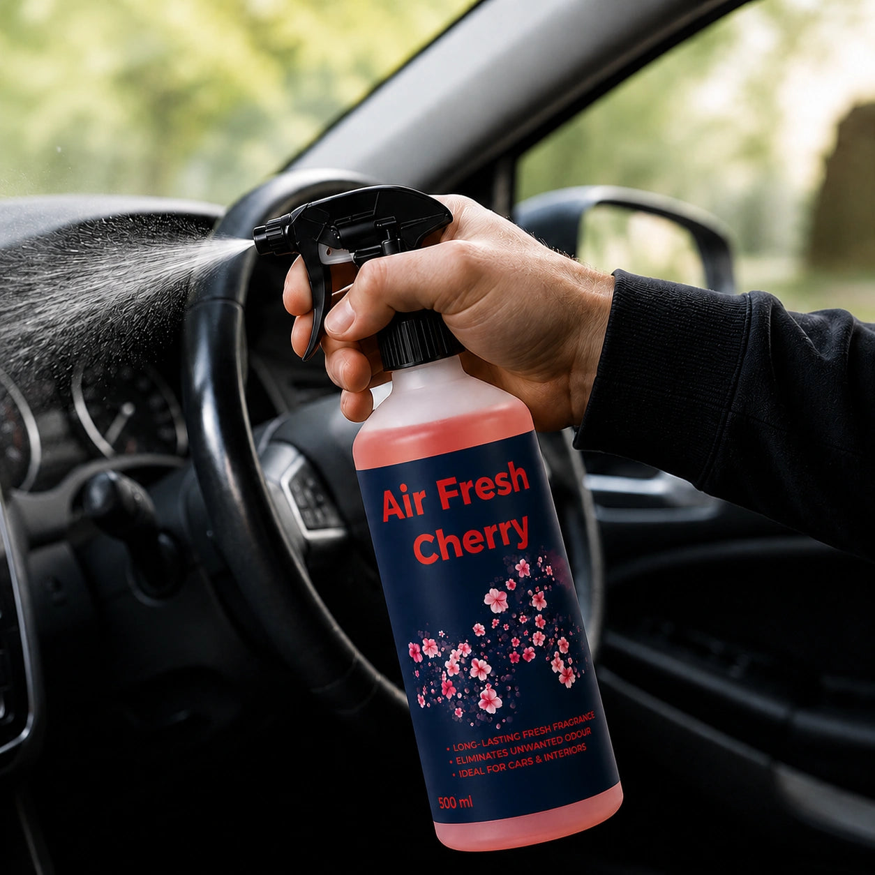 Air Fresh Cherry 500ml RTU air freshener for fruity fragrance in vehicle interiors