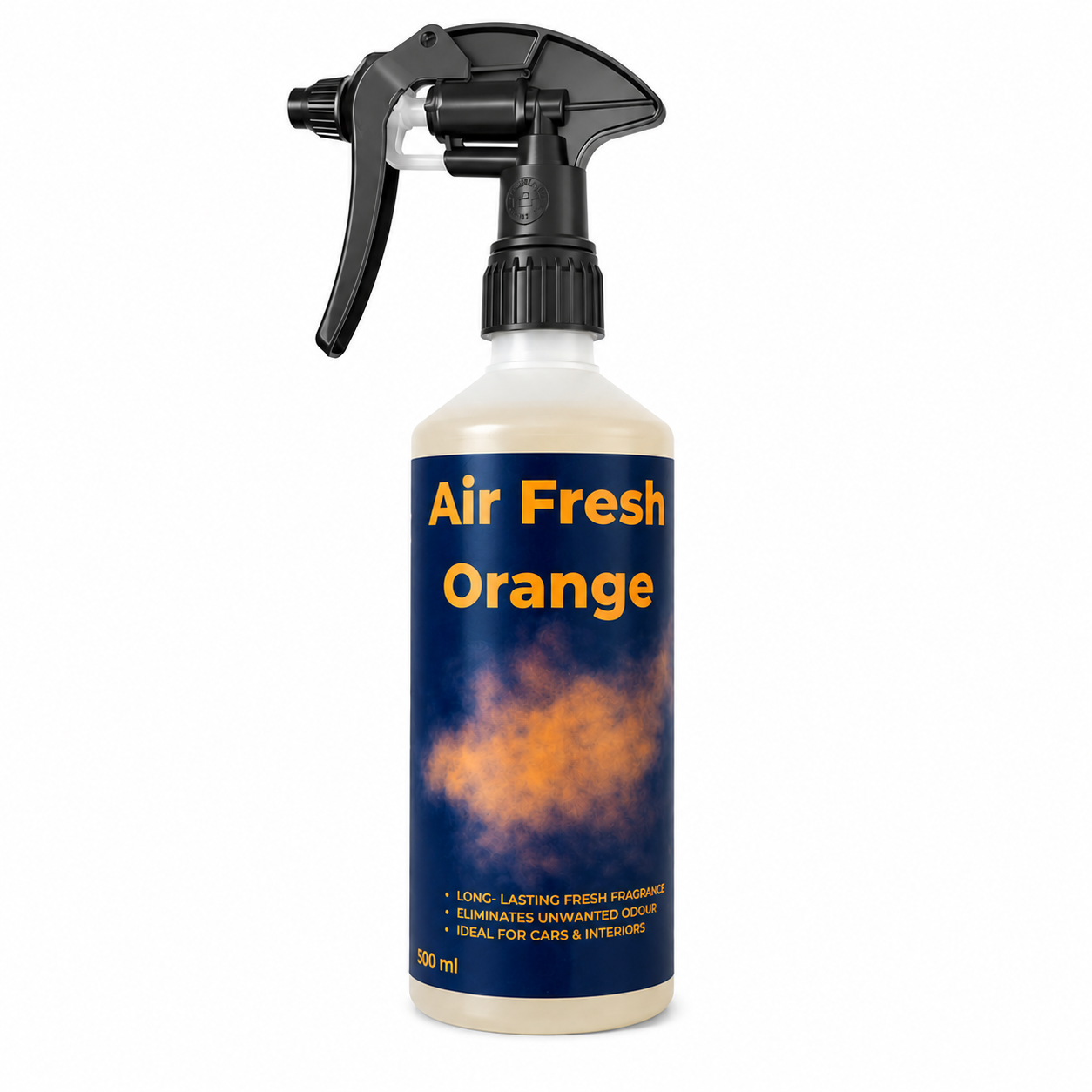 Air Fresh Orange 500ml ready-to-use citrus-scented car air freshener spray bottle