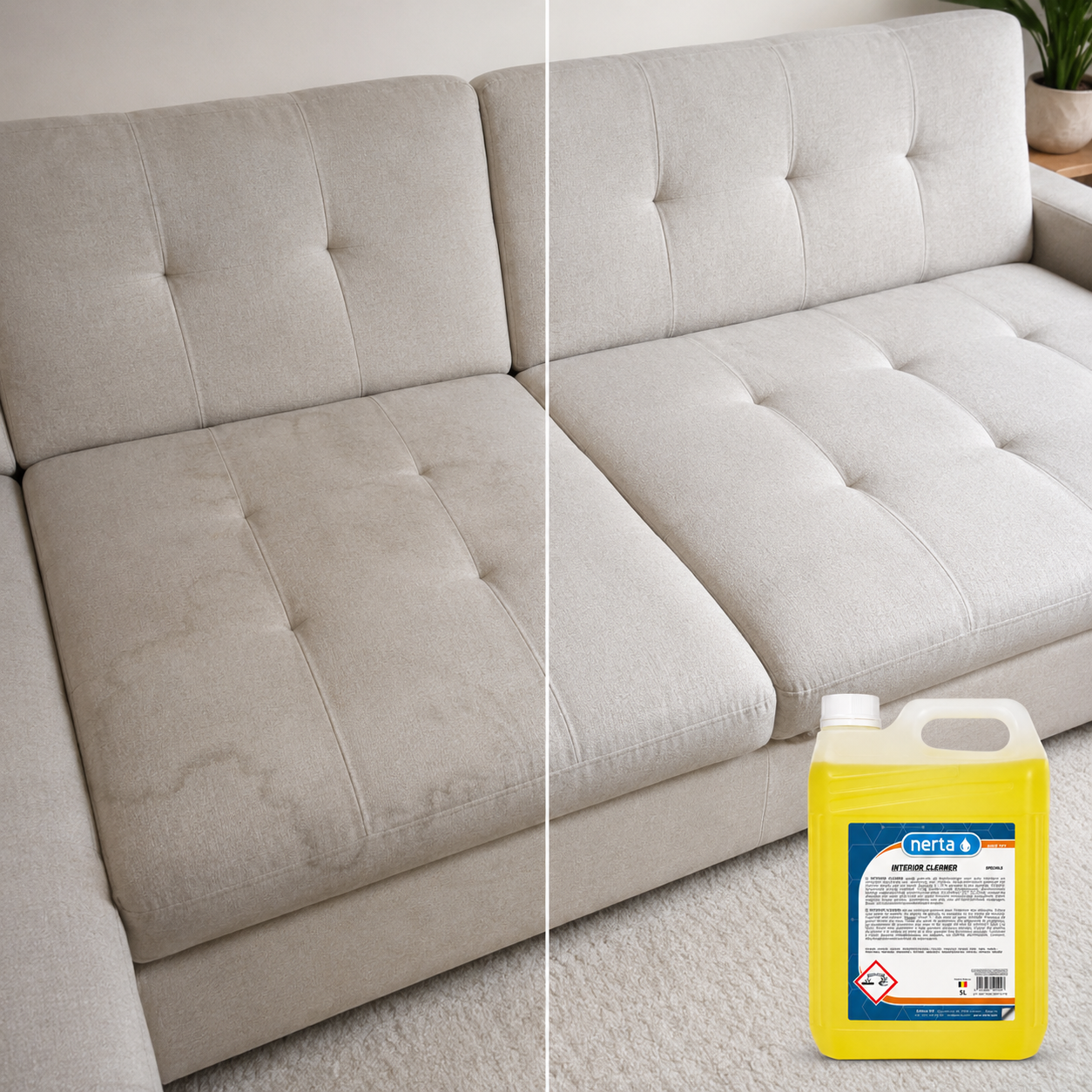 Nerta Interior Cleaner safe multi-surface formula for vehicle interiors