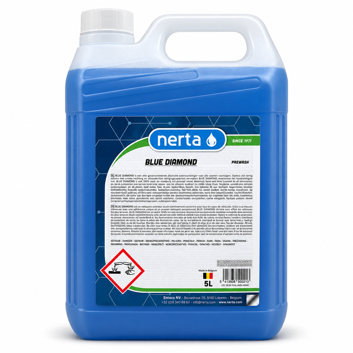 Nerta Blue Diamond in a 5 litre container on a white background