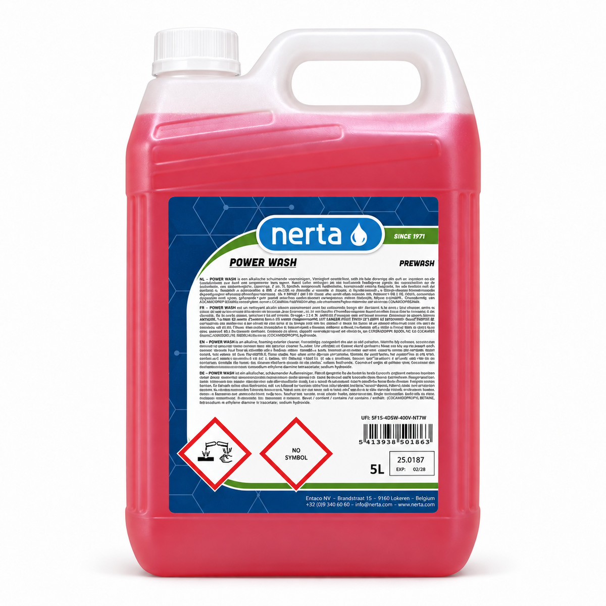 Nerta Power Wash in a 5 litre container